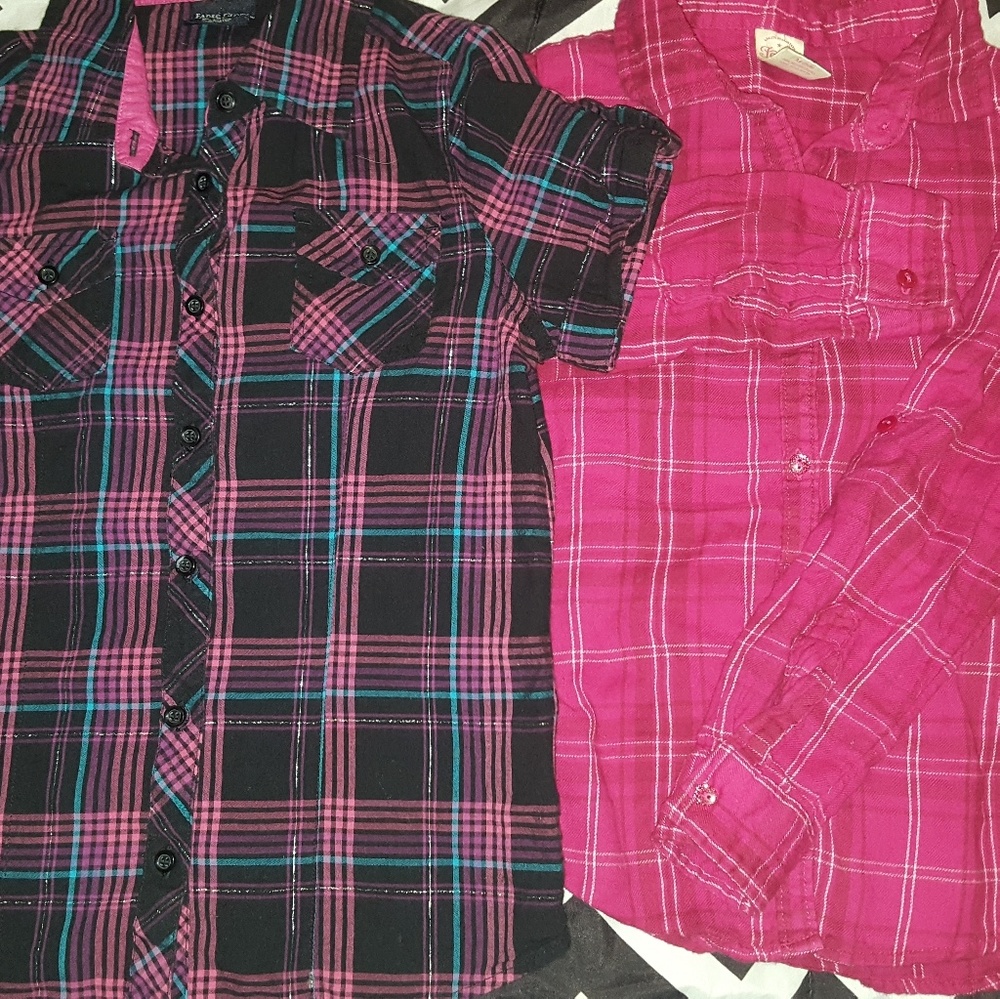 girls plaid shirts size 7/8